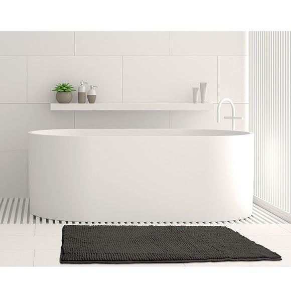 NNEDSZ Toggle Microfiber Bath Mat Medium Charcoal