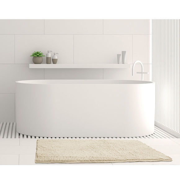 NNEDSZ Toggle Microfiber Bath Mat Medium Stone