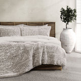 NNEDSZ Faux Fur Bear 3 Piece Comforter Set Queen/King