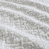 NNEDSZ Norfolk White 3 Pcs Embossed Comforter Set Queen/King