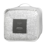 NNEDSZ Norfolk White 3 Pcs Embossed Comforter Set Queen/King