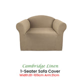 NNEDSZ Elan Cambridge Extra-stretch Couch Cover Linen One Seater Linen