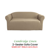 NNEDSZ Elan Cambridge Extra-stretch Couch Cover Linen Two Seater Linen