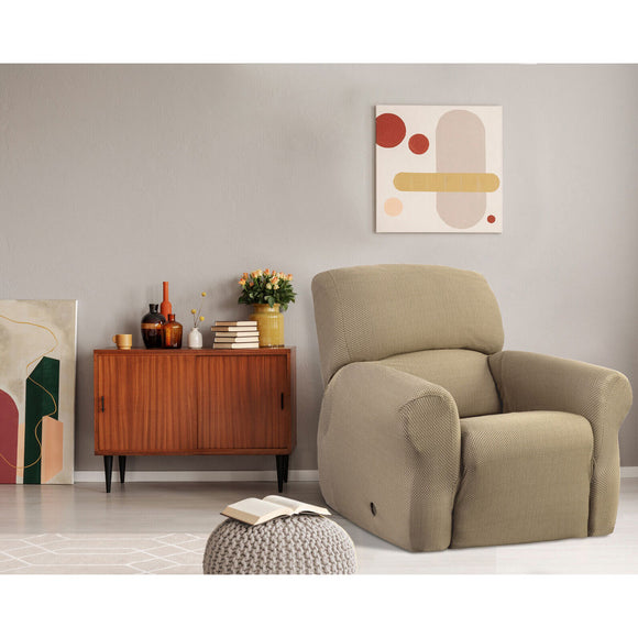 NNEDSZ Elan Cambridge Extra-stretch Couch Cover Linen One Seater Recliner Linen