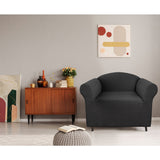 NNEDSZ Elan Cambridge Extra-stretch Couch Cover Steel One Seater Steel