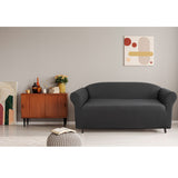 NNEDSZ Elan Cambridge Extra-stretch Couch Cover Steel Two Seater Steel