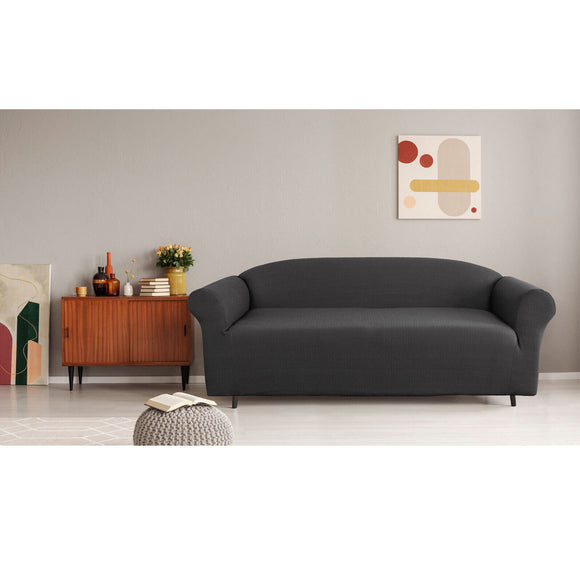 NNEDSZ Elan Cambridge Extra-stretch Couch Cover Steel Three Seater Steel