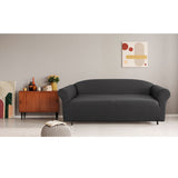 NNEDSZ Elan Cambridge Extra-stretch Couch Cover Steel Three Seater Steel
