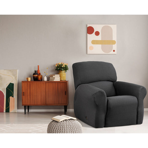 NNEDSZ Elan Cambridge Extra-stretch Couch Cover Steel One Seater Recliner Steel