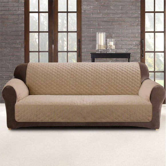 NNEDSZ Custom Fit Sofa Cover Protector Two Seater Dark Flax (Latte)