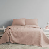NNEDSZ Chloe Powder Pink 3 Pcs Quilted Coverlet Set Queen/King