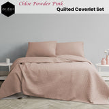 NNEDSZ Chloe Powder Pink 3 Pcs Quilted Coverlet Set Queen/King
