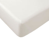 NNEDSZ Essentially Home Living Polyester Cotton Fitted Sheet 33cm Wall Queen Ivory