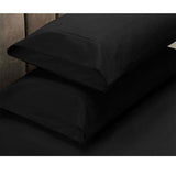 NNEDSZ Apartmento 225TC Fitted Sheet Set King Black plus 2 Pillowcases