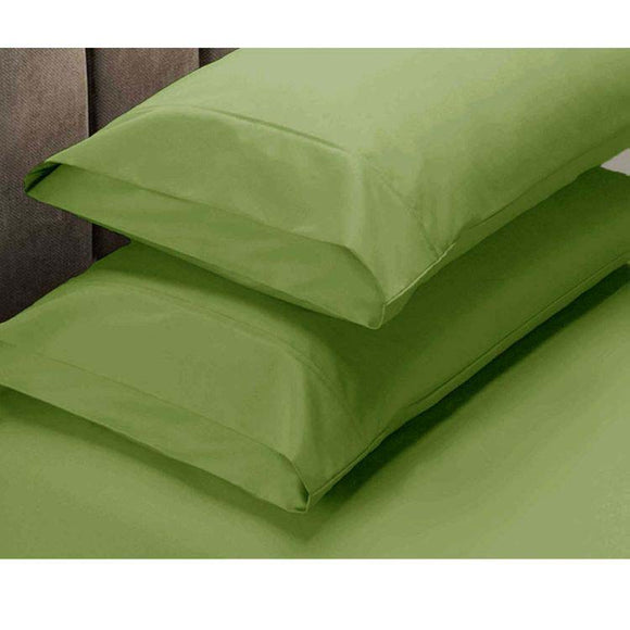 NNEDSZ Apartmento 225TC Fitted Sheet Set King Lime plus 2 Pillowcases