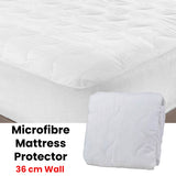 NNEDSZ Essentially Home Living Microfibre Quilted Fitted Mattress Protector - LONG SINGLE