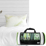 NNEDSZ Rolled Bamboo Cover Memory Foam Pillow
