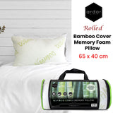 NNEDSZ Rolled Bamboo Cover Memory Foam Pillow