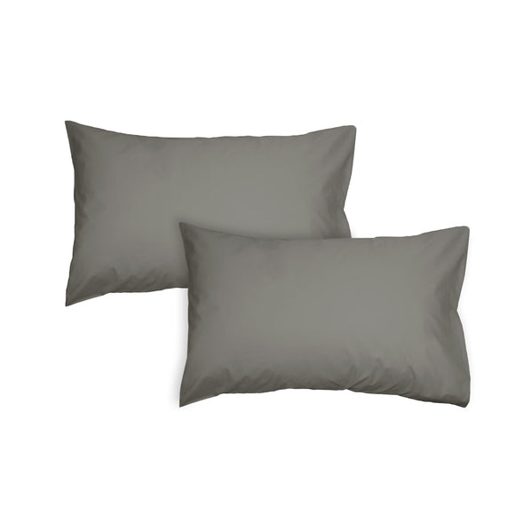 NNEDSZ Algodon Pair of 300TC Cotton Standard Pillowcases Charcoal