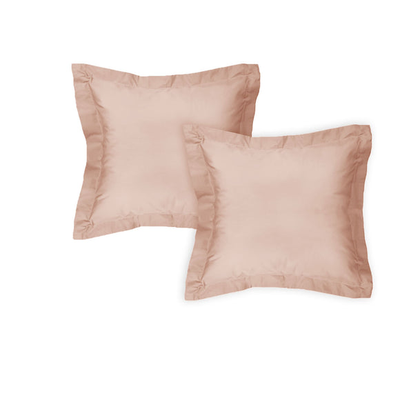NNEDSZ Algodon Pair of 300TC Cotton European Pillowcases Pink