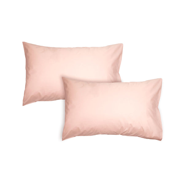 NNEDSZ Algodon Pair of 300TC Cotton Standard Pillowcases Pink