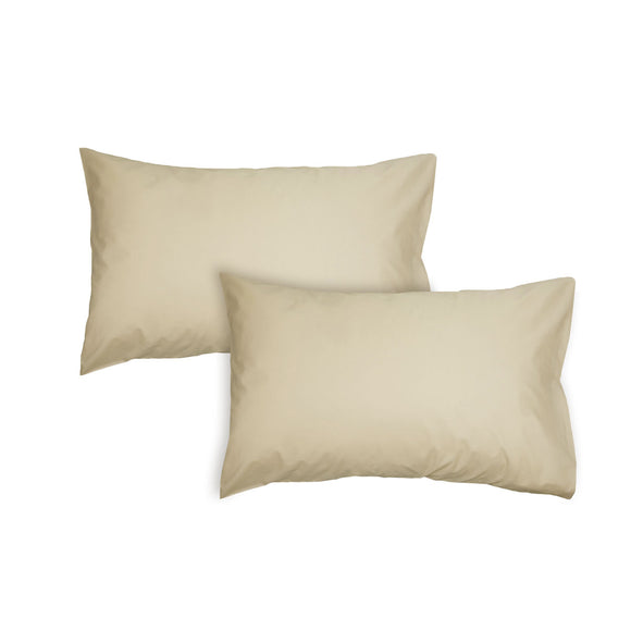 NNEDSZ Pair of 300TC Cotton Standard Pillowcases Stone