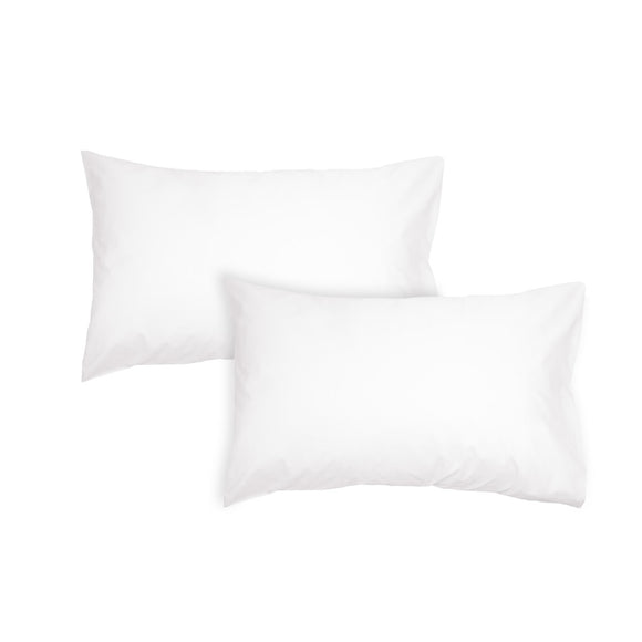 NNEDSZ Algodon Pair of 300TC Cotton Standard Pillowcases White