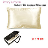 NNEDSZ Mulberry Silk Standard Pillowcase Ivory Dreams