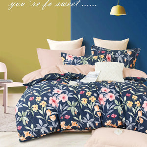 NNEDSZ 250TC Ariana Floral Cotton Sateen Quilt Cover Set King