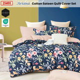 NNEDSZ 250TC Ariana Floral Cotton Sateen Quilt Cover Set King