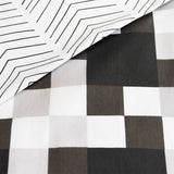NNEDSZ 250TC Emerson Geometric Cotton Sateen Quilt Cover Set King