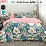 NNEDSZ 250TC Tiki Tropical Cotton Sateen Quilt Cover Set Queen