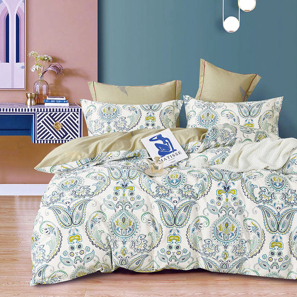 NNEDSZ 250TC Yarmin Moroccan Cotton Sateen Quilt Cover Set Queen