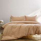 NNEDSZ Chateau Cinnamon Embossed Quilt Cover Set King