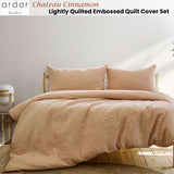 NNEDSZ Chateau Cinnamon Embossed Quilt Cover Set King