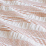 NNEDSZ Cove Rose Dust (Similar to Peach color) Seersucker Waffle Quilt Cover Set Single