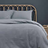 NNEDSZ Earth Grey Cotton Gauze Quilt Cover Set Queen