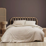 NNEDSZ Earth Oatmeal Cotton Gauze Quilt Cover Set King