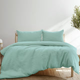 NNEDSZ Eddison Bluestone Light Quilted Embossed Quilt Cover Set King