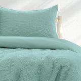 NNEDSZ Eddison Bluestone Light Quilted Embossed Quilt Cover Set King