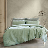 NNEDSZ Embre Seagrass Linen Look 100% Cotton Quilt Cover Set King