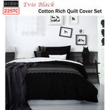 NNEDSZ Evie Black Quilt Cover Set QUEEN