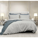 NNEDSZ Florence Waffle Silver Quilt Cover Set Queen