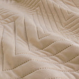 NNEDSZ Hana Champagne Embossed Velvet Quilt Cover Set Queen