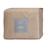NNEDSZ Hana Champagne Embossed Velvet Quilt Cover Set Queen
