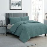 NNEDSZ Hana Stormy Sea Embossed Velvet Quilt Cover Set Queen