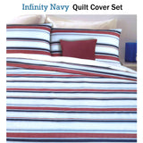 NNEDSZ Apartmento Infinity Navy Quilt Cover Set King