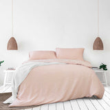 NNEDSZ Ingrid Blush Seersucker Stripe Quilt Cover Set Double