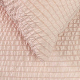NNEDSZ Ingrid Blush Seersucker Stripe Quilt Cover Set Double