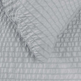 NNEDSZ Ingrid Silver Seersucker Stripe Quilt Cover Set King